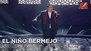 El Niño Bermejo se atreve a cantar por Niña Pastori  Directos 1  Factor X 2018 [upl. by Kowal905]