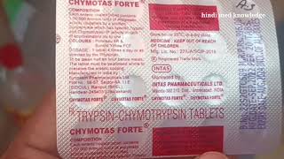 chymotas forte tablet Trypsin Chymotrypsin  chymotas forte in hindi  Chymoral Forte Tablete Uses [upl. by Wesle]