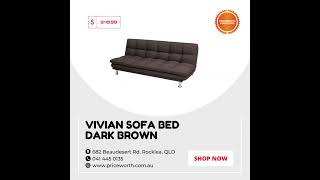 Vivian Sofa Bed  Dark Brown [upl. by Ifok]