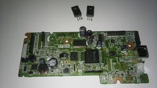 Reparar epson L355 y otras que no enciende o imprime en blanco problema en placa logica [upl. by Ymled]