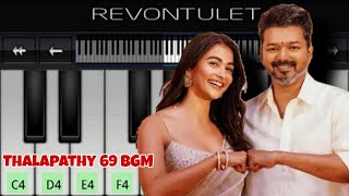 Thalapathy 69 BGM  Vijay  Easy Piano Tutorial  Perfect Piano [upl. by Carmella]