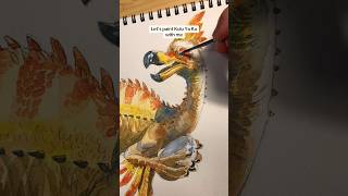 Paint Kulu Ya Ku with me monsterhunter watercolor painting art tutorial [upl. by Yeldoow385]