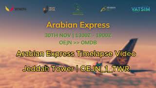 VATSIM ATC Timelapse Video  Arabian Express Event Timelapse [upl. by Aicercal]