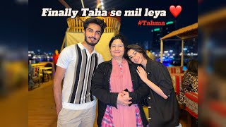 Tahma together  😍❤️  Meeting Taha first time after engagement 🖤  Maimoona shah vlogs [upl. by Martreb]