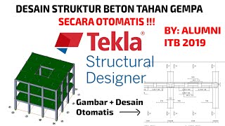 Tutorial Tekla Structural Designer  Desain Beton Tahan Gempa Secara Otomatis [upl. by Aret]