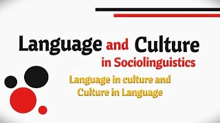 Language and Culture in Sociolinguistics detail in urdu hindi [upl. by Tavish829]