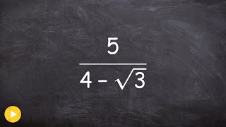 Using the conjugate to simplify a rational expression with a radical [upl. by Corrianne]