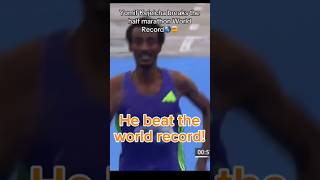 He broke the HalfMarathon World Record worldrecord halfmarathon fitness motivation [upl. by Urd]