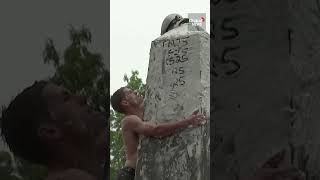 US Naval Academy cadets climb up greased monument in quirky annual tradition [upl. by Embry801]