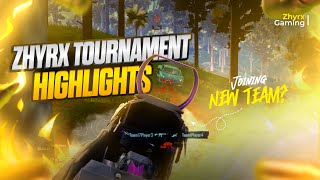 ZHYRX TOURNAMENT HIGHLIGHTS ⚡️  NEW TEAM 🤔  BGMI [upl. by Notwen]