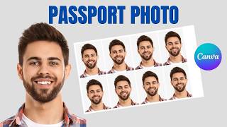 CREATE a Passport Size Photo in MINUTES with Canva [upl. by Getraer]