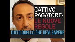 Segnalazione CATTIVO PAGATORE BANCHE FINANZIARIE TUTTO QUELLO CHE DEVI SAPERE LE NUOVE REGOLE [upl. by Rento378]