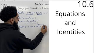 106 Equations and Identities Solving Quadratic Trigonometric Equations [upl. by Polad]