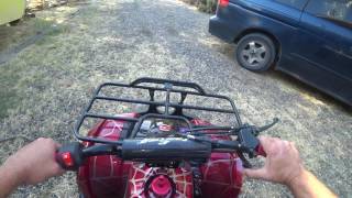 Coolster ATV3125XR8U 125cc ATV  startup amp ride [upl. by Jardena964]