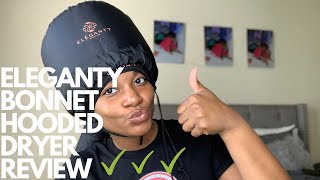 The BEST Natural Hair Dryer Eleganty Soft Bonnet Hooded Dryer Review [upl. by Gwenni]