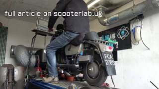 SLUK  Lambretta dyno test Gori GP50 on TS1 230 [upl. by Morton]