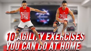 TOP 10 EXERCISES AT HOME FOR AGILITY TRAINING  Explosive Bodyweight Agility HIIT Workout [upl. by Pozzy]