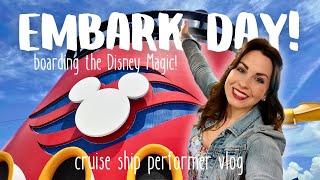 EMBARK DAY  Cruise Ship Performer VLOG  its finally time to get on board [upl. by Sirenay]