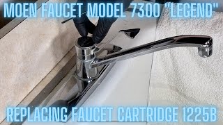 How to replace a Moen faucet cartridge on a faucet model 7300 Legend [upl. by Nahta]