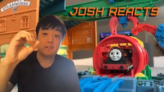 Josh Reacts Awesome Day at Dutch Wonderland and Trackmaster spin and fix Thomas review Reupload [upl. by Elimac]