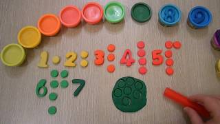 Skaičiuojame iki 10 su PlayDoh skaičiukais [upl. by Misti]