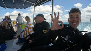 PADI Open Water father and daughter buddies Scuba Diving in Mauritius [upl. by Eizzik]