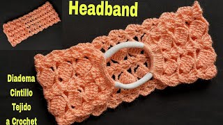 CINTILLODIADEMA TEJIDA a CROCHET TUTORIAL PASO A PASOTURBANTE a GANCHILLOHAIRBANDHEADBANDCrochê [upl. by Shishko379]