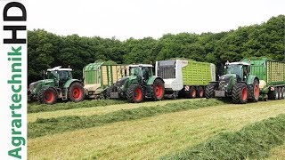 Lohnunternehmen Jumpers im Einsatz mit Fendt Traktoren  Claas Jaguar 980  Grassilage [upl. by Eaves]