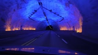 Worlds longest road tunnel 245 km152 mi Lærdalstunnelen in Norway [upl. by Thirion421]