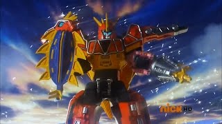 Dino Charge Megazord Transformation 1  Power Rangers Dino Charge  Power Rangers Official [upl. by Notfol617]