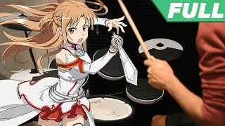 Sword Art Online OP Full 【Crossing Field】by LiSA  Drum Cover [upl. by Yennej]