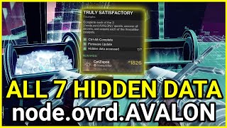 All 7 Hidden Data Locations nodeovrdAVALON  Destiny 2 Season of Defiance [upl. by Favin]