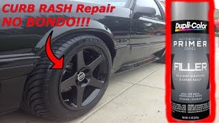 Curb Rash Repair on Black Wheel [upl. by Mikahs]