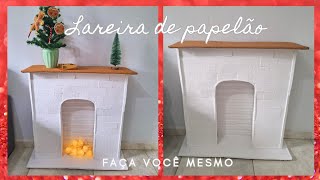 Lareira decorativa de caixas de papelão DIY [upl. by Thornie]