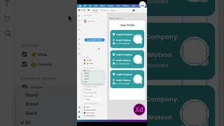 Free User Profile  Adobe XD xd scroll uxui design shorts howto learning teaching adobexd [upl. by Egroej464]