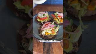 Paneer tostadas  vegetarian tostadas  bean tostada tostadas cookingshorts [upl. by Lem]