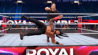 Brock Lesnar Enters Royal Rumble At No1  WWE 2K23 [upl. by Ahsoym921]