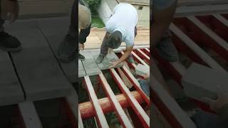 The process of installing a brick roof on a roof [upl. by Alano]