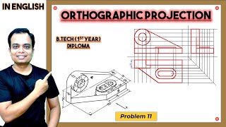 Orthographic ProjectionProblem 11 [upl. by Nara989]