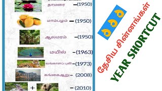 🎯தேசிய சின்னங்கள்💥YEAR SHORTCUT🔥வேற லெவல்👍இப்பவே Note பண்ணிக்கோங்க💪 [upl. by Bordy990]