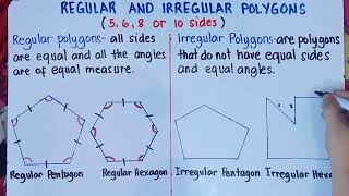 Regular and Irregular Polygons  Grade 7  Matatag Curriculum  Quarter 1 [upl. by Flessel]