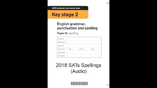 KS2 SATs 2018 Spellings [upl. by Chin433]