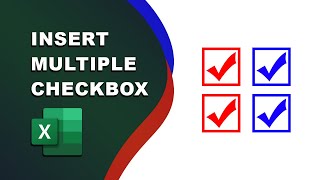 How to insert multiple checkboxes in Excel without developer tab [upl. by Weiser]