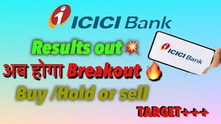 Results out  ICICI Bank results Breakout or next target  Buy or Hold stockmarket trading [upl. by Elahcim46]