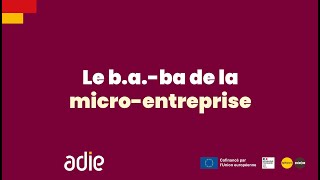 Webconférence de lAdie  Le BABA de la Microentreprise [upl. by Asilat238]