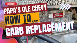 How to replace your carburetor… 78 Chevy c10 Small Block 350 squarebodynation cammed [upl. by Oicram172]