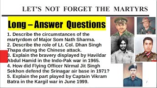 Lets Not Forget The Martyrs  LONG Answer Questions  Class 11th General English PSEB [upl. by Glori287]