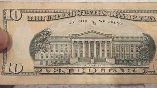 Hidden message on 10 dollar bill [upl. by Ahsirhcal262]