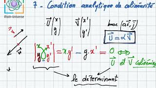 calcul vectoriel  vecteurs  normes  colinéaires  determinant  2 ieme anée [upl. by Nagrom965]