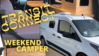 Weekend Camper Ford Transit Connect Micro built for one and a small dog [upl. by Drape]